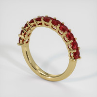 14K Yellow Gold Ruby Prong Wedding Band Image