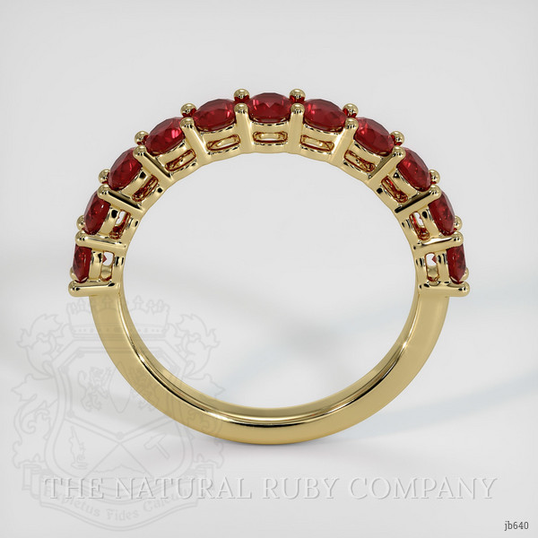 14K Yellow Gold Ruby Prong Wedding Band