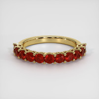 18K Yellow Gold Ruby Prong Wedding Band Video