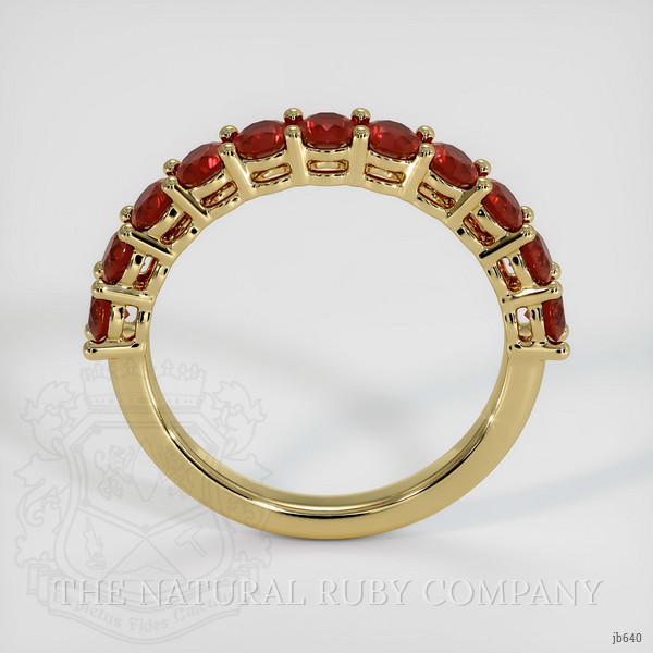 18K Yellow Gold Ruby Prong Wedding Band