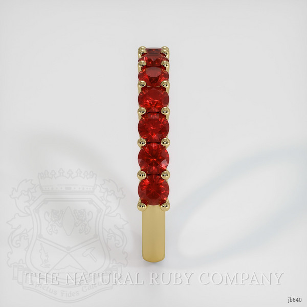 18K Yellow Gold Ruby Prong Wedding Band