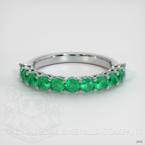 Platinum 950 Emerald Prong Wedding Band