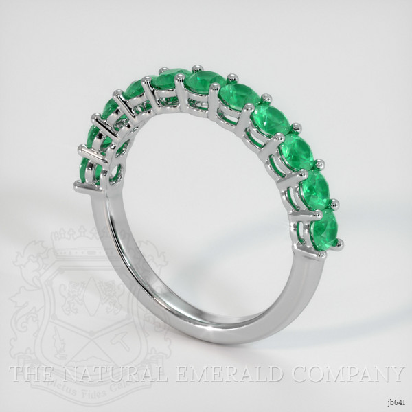 Platinum 950 Emerald Prong Wedding Band