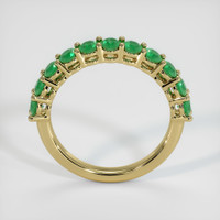 18K Yellow Gold Emerald Prong Wedding Band Image