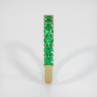 18K Yellow Gold Emerald Prong Wedding Band Image