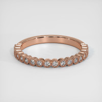 14K Rose Gold Diamond Antique Style Wedding Band Video