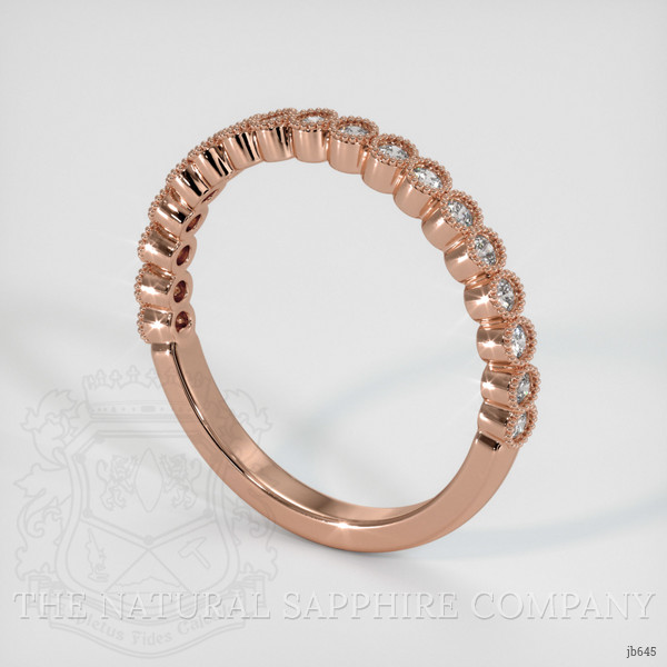 14K Rose Gold Diamond Antique Style Wedding Band
