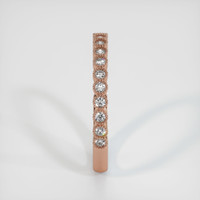 14K Rose Gold Diamond Antique Style Wedding Band Image