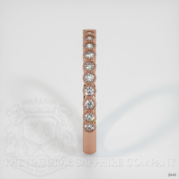 14K Rose Gold Diamond Antique Style Wedding Band