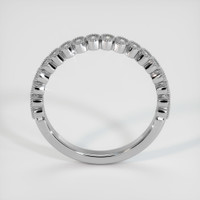 14K White Gold Diamond Antique Style Wedding Band Image