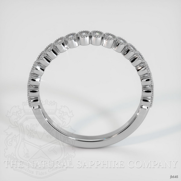 14K White Gold Diamond Antique Style Wedding Band