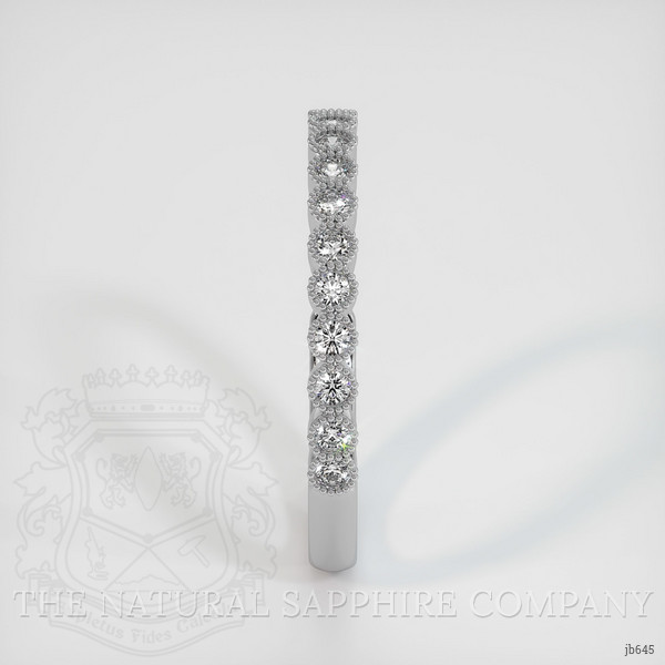 14K White Gold Diamond Antique Style Wedding Band