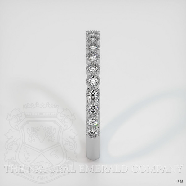 18K White Gold Diamond Antique Style Wedding Band