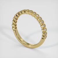 14K Yellow Gold Diamond Antique Style Wedding Band Image