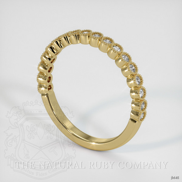 14K Yellow Gold Diamond Antique Style Wedding Band