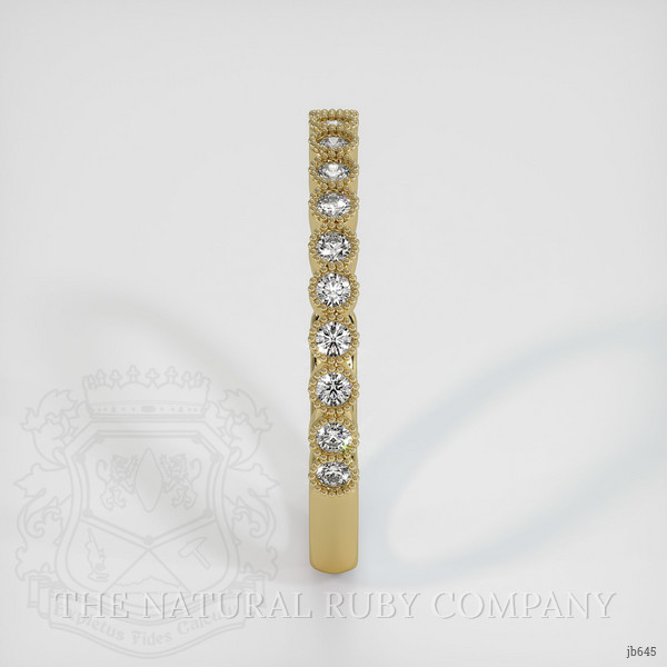 14K Yellow Gold Diamond Antique Style Wedding Band