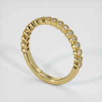18K Yellow Gold Diamond Antique Style Wedding Band Image