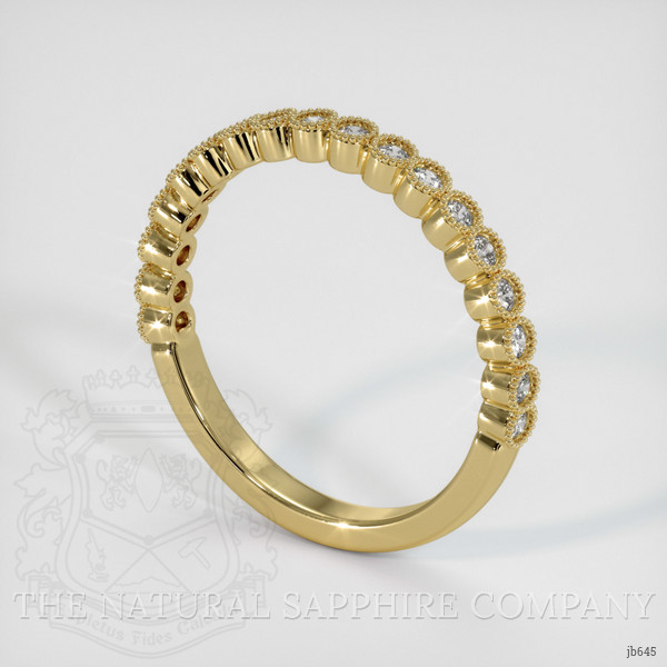 18K Yellow Gold Diamond Antique Style Wedding Band