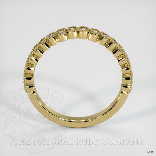 18K Yellow Gold Diamond Antique Style Wedding Band