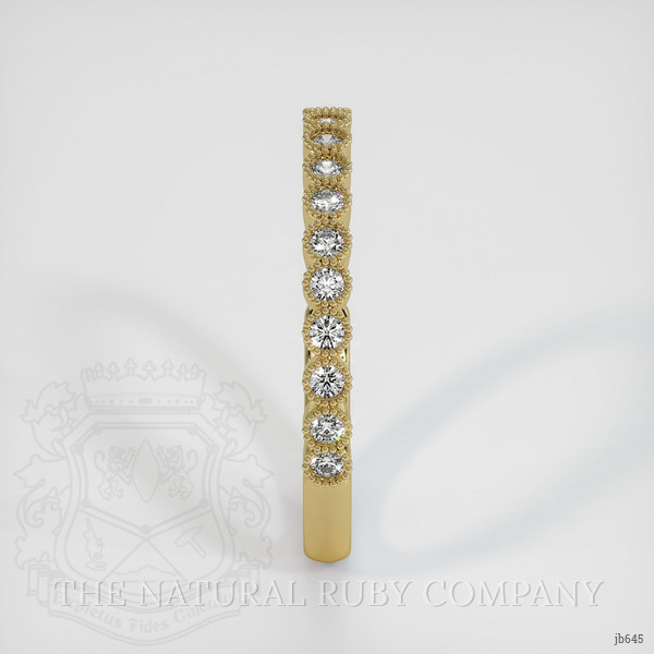 18K Yellow Gold Diamond Antique Style Wedding Band