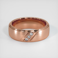 14K Rose Gold Diamond Men's Wedding Band Video