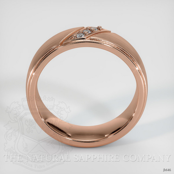 14K Rose Gold Diamond Men's Wedding Band