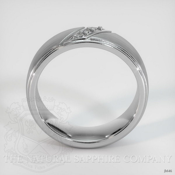14K White Gold Diamond Men's Wedding Band