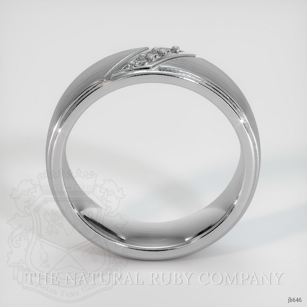 18K White Gold Diamond Men's Wedding Band