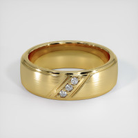 14K Yellow Gold Diamond Men's Wedding Band Video
