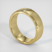 14K Yellow Gold Diamond Men's Wedding Band Image