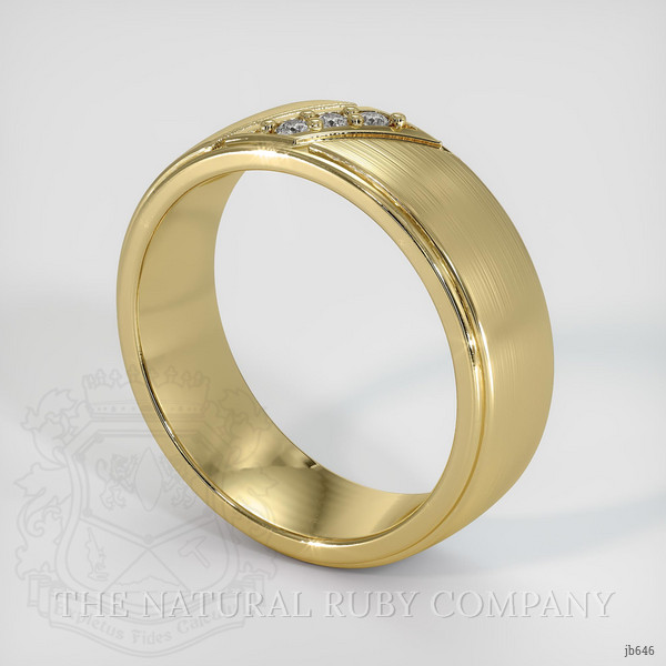 14K Yellow Gold Diamond Men's Wedding Band