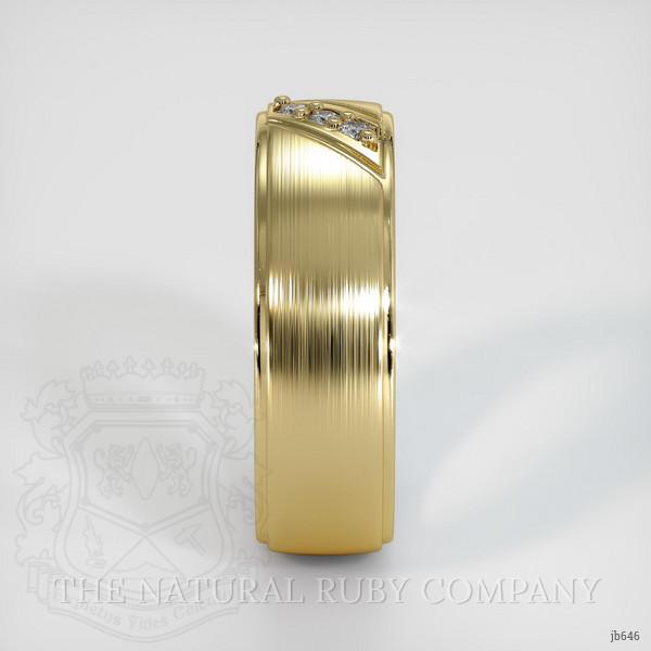 14K Yellow Gold Diamond Men's Wedding Band