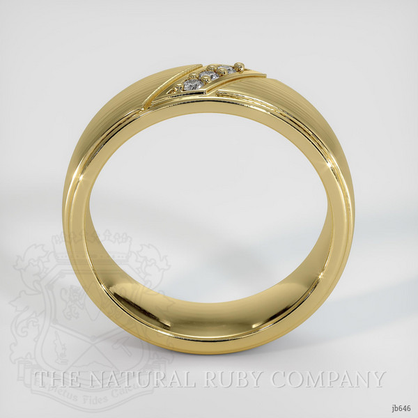 18K Yellow Gold Diamond Men's Wedding Band
