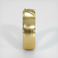 18K Yellow Gold Diamond Men's Wedding Band Image