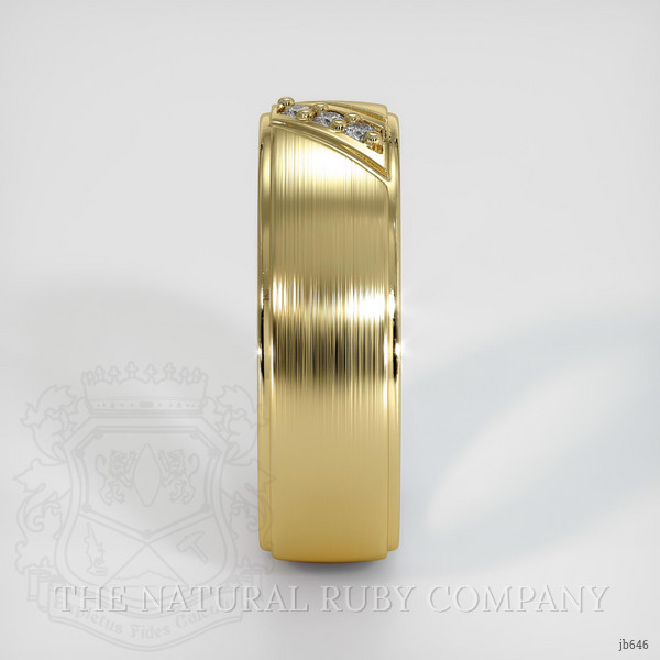 18K Yellow Gold Diamond Men's Wedding Band