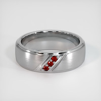 Platinum 950 Ruby Men's Wedding Band Video