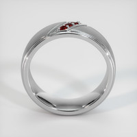Platinum 950 Ruby Men's Wedding Band Image
