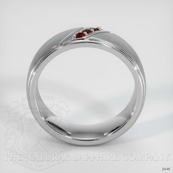 Platinum 950 Ruby Men's Wedding Band