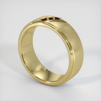 14K Yellow Gold Men's Wedding Band Image