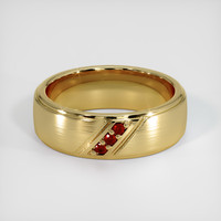 18K Yellow Gold Ruby Men's Wedding Band Video