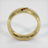 18K Yellow Gold Ruby Men's Wedding Band Image