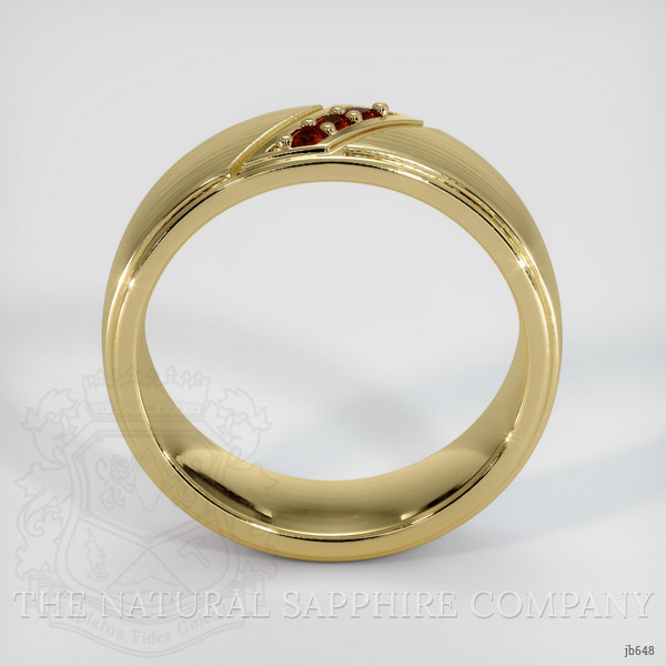 18K Yellow Gold Ruby Men's Wedding Band