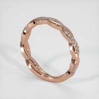 14K Rose Gold Diamond Pave Wedding Band Image