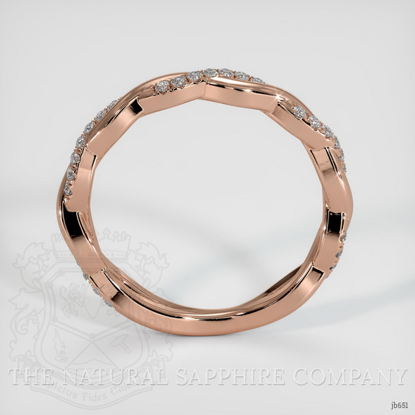 14K Rose Gold Diamond Pave Wedding Band