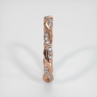 14K Rose Gold Diamond Pave Wedding Band Image