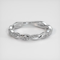 14K White Gold Diamond Pave Wedding Band Video