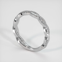 14K White Gold Diamond Pave Wedding Band Image