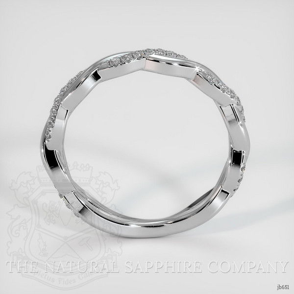 14K White Gold Diamond Pave Wedding Band