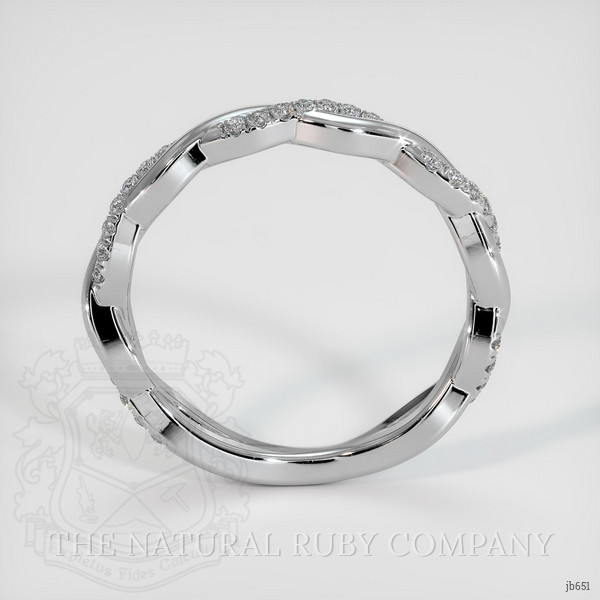 14K White Gold Diamond Pave Wedding Band