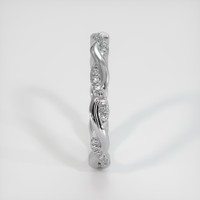 14K White Gold Diamond Pave Wedding Band Image